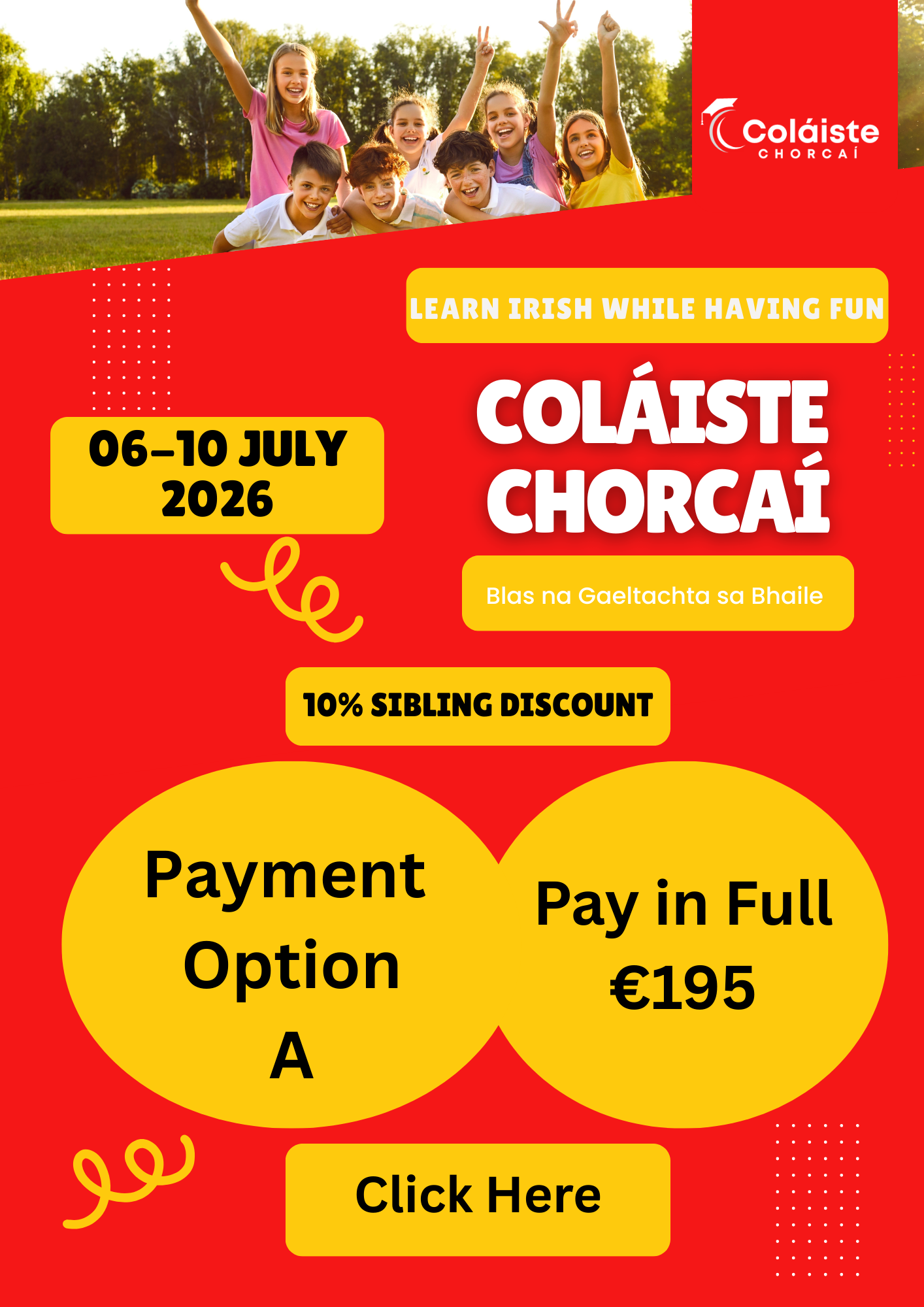 Coláiste Chorcaí 26   - Booking Now Open